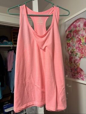 Athleta Coral Pink Racerback Performance Tank